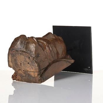 A wooden sculpture presumably Baroque around year 1700.