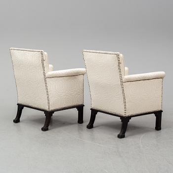 OTTO SCHULZ, tillskrivna. Fåtöljer, ett par, 1900-talets första hälft.