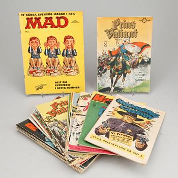 PARTI SERIETIDNINGAR, 23 nr, bla förstnummret av "Prins Valiant".