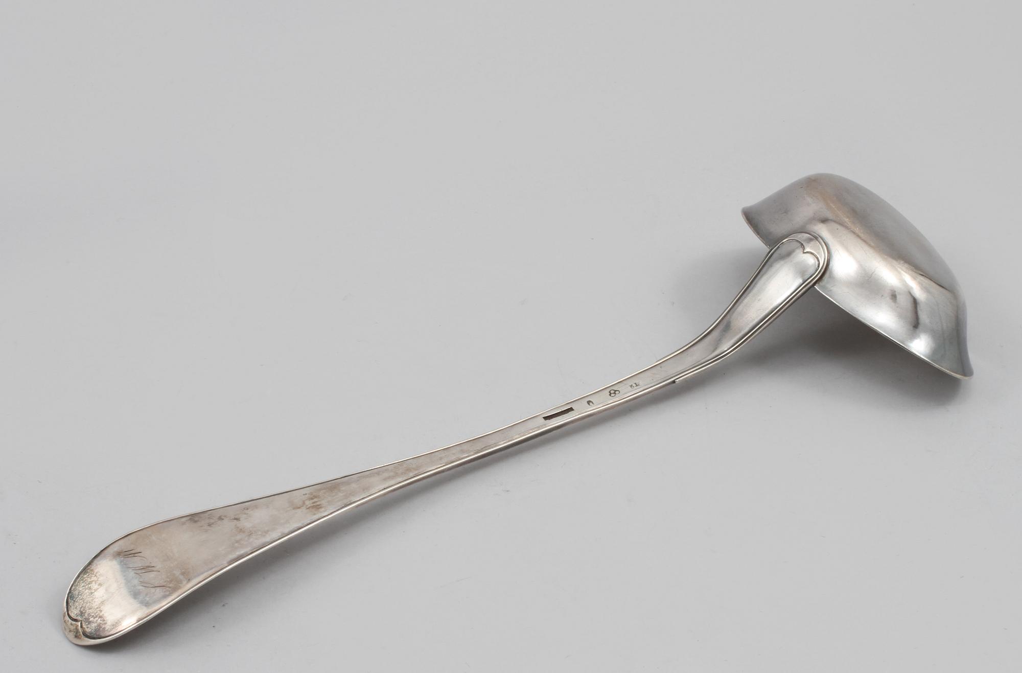 SOPPSLEV, silver, Zachris Lundqvist, Stockholm, 1801, vikt 250 gram.