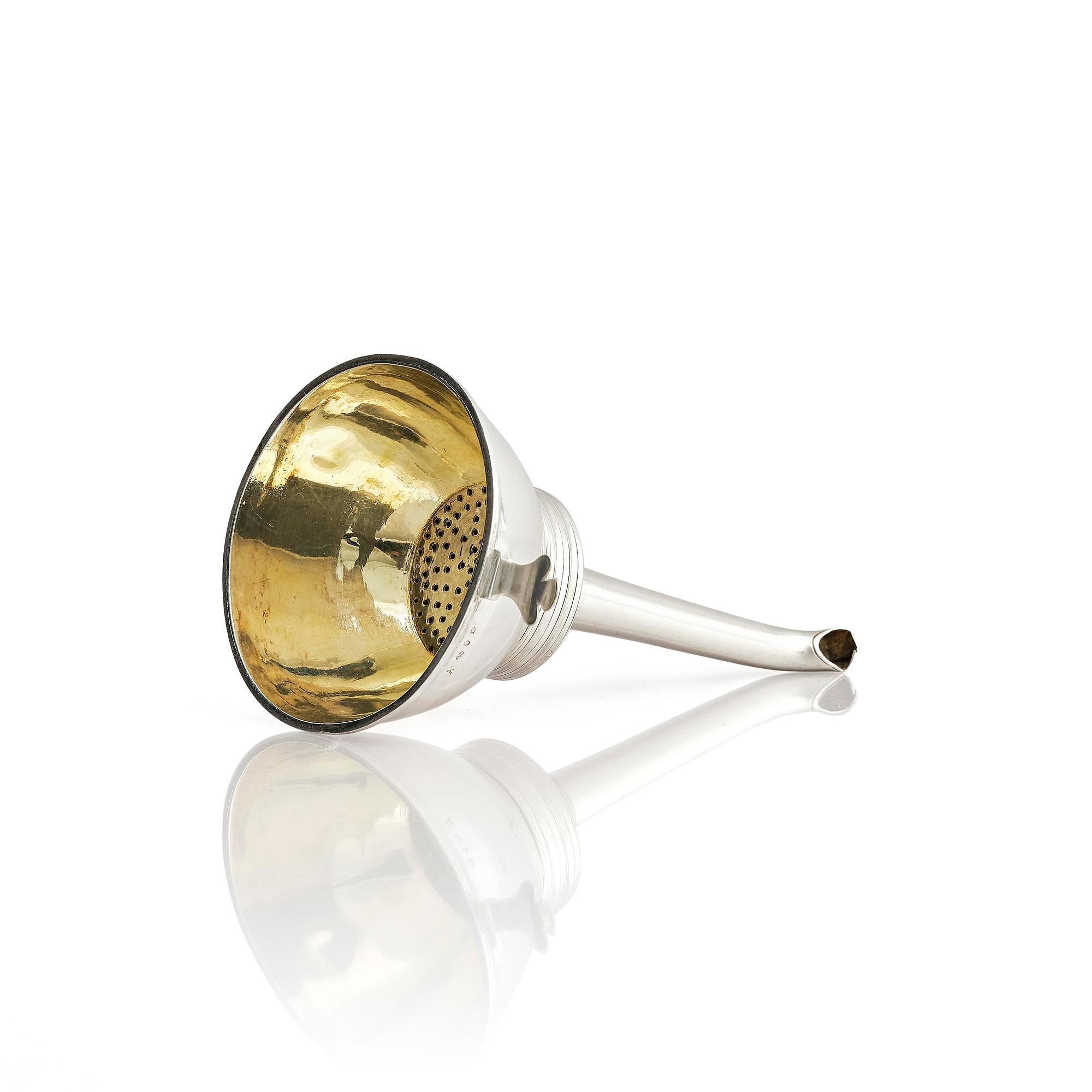 A Swedish early 19th century silver wine funnel, marks of Pehr Zethelius, Stockholm 1807.