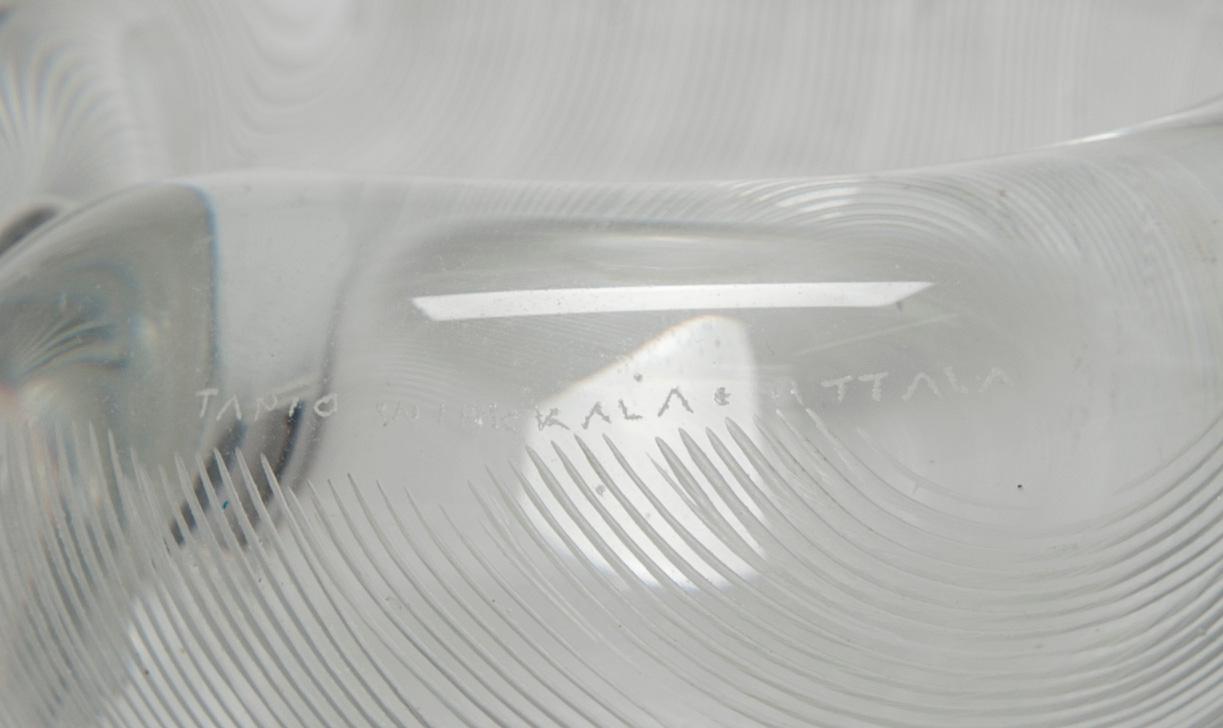 SKÅL, glas, signerad Tapio Wirkkala Iittala. 1950-tal.