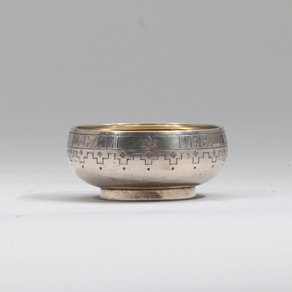 SALTKAR, förgyllt silver, Ryssland, S.Petersburg 1800-talets slut.