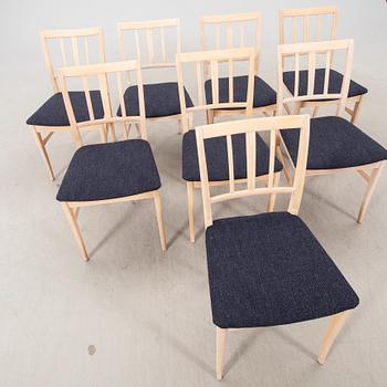 Carl Malmsten, a set of eight Talavid chairs.