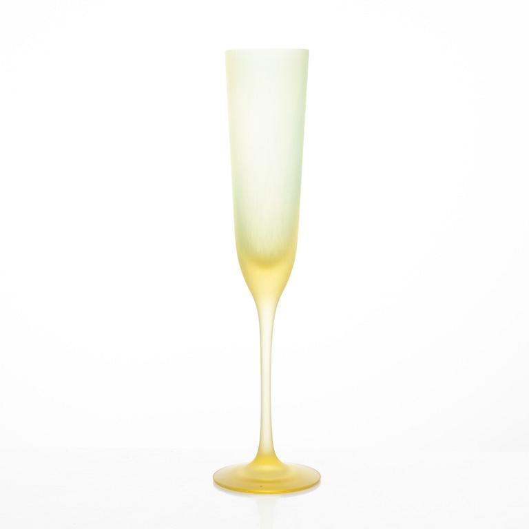 Oiva Toikka, pokaler, 3 st, glas, "Paletti", Nuutajärvi, Finland.