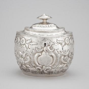 SOCKERSKRIN, silver, Solomon Hougham, London 1799. Vikt 430 gram.