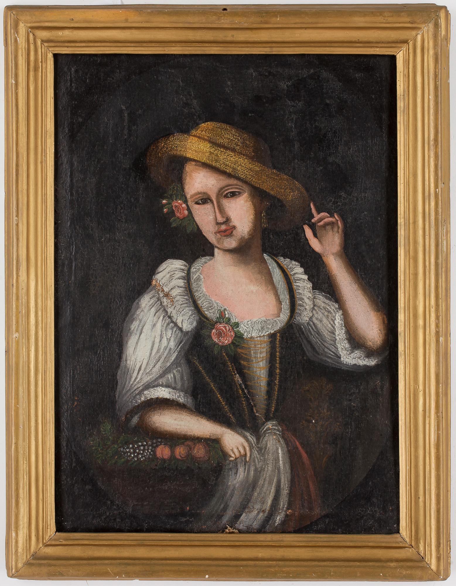OKÄND KONSTNÄR, olja på duk, 1800-tal.