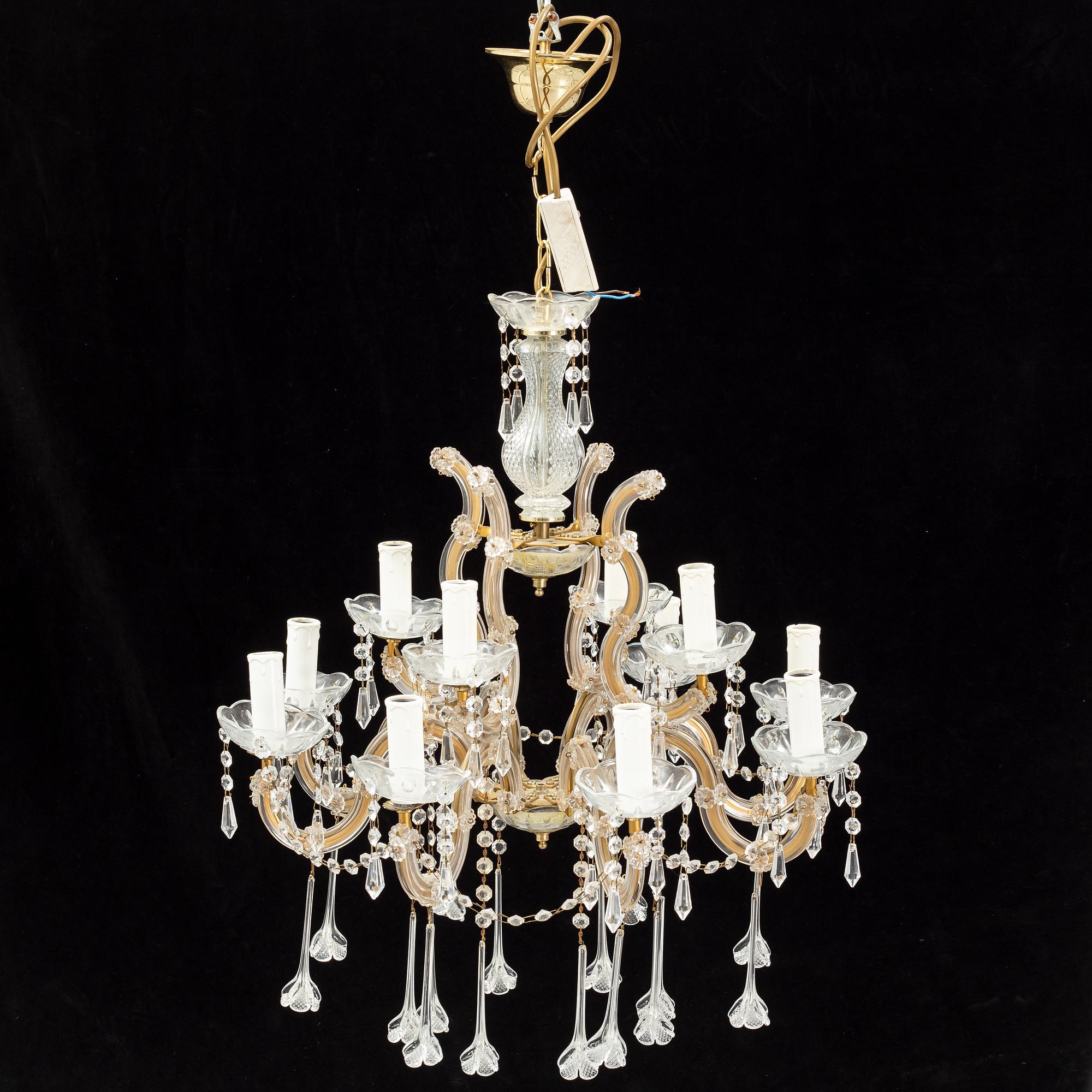 A chandelier from the second half of the 20th Century.
