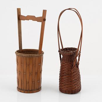 Two Japanese flower baskets, circa 1900.