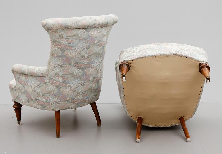 EMMAFÅTÖLJER, 1 par, 1900-talets första hälft.