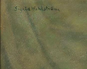 Sigrid Wahlström de Rougemont, Stilleben med frukter, flaska och ostindisk terrin.