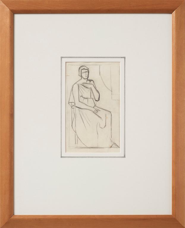 Ragnhild Keyser, executed in 1922. Pencil on paper.