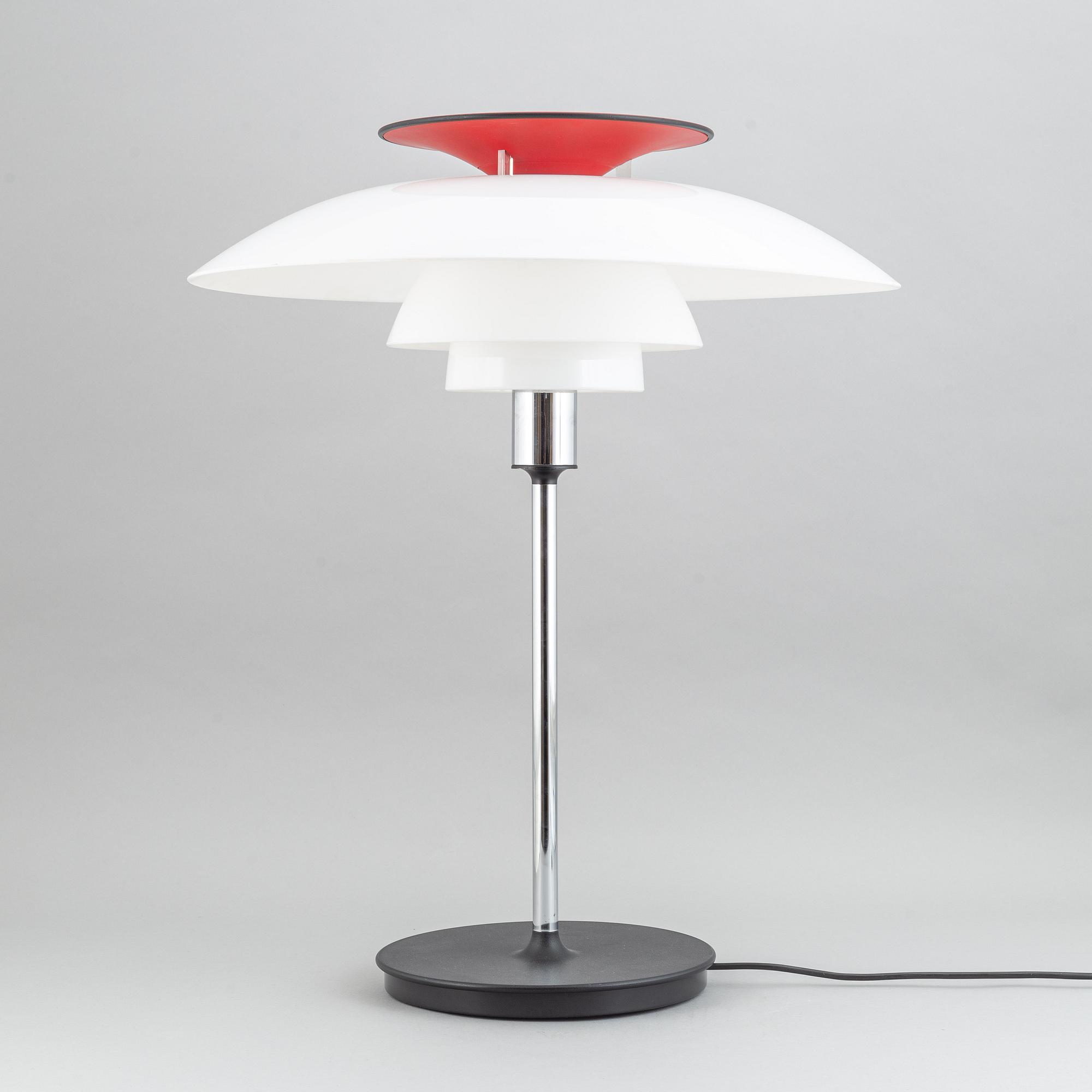 Poul Henningsen, table lamp, "PH 80", Louis Poulsen, Denmark.