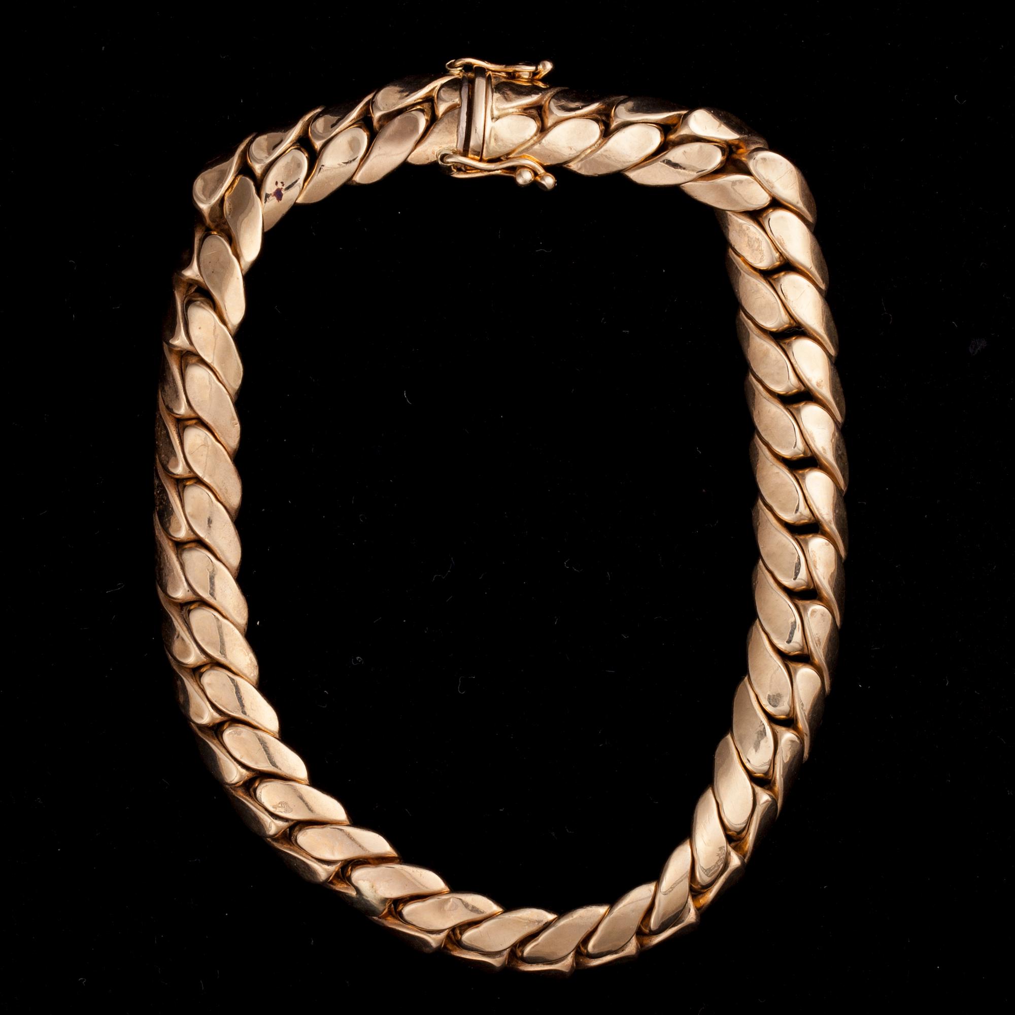 ARMBAND, 14K guld, finska kontrollstämplar KES. Vikt 17 g.