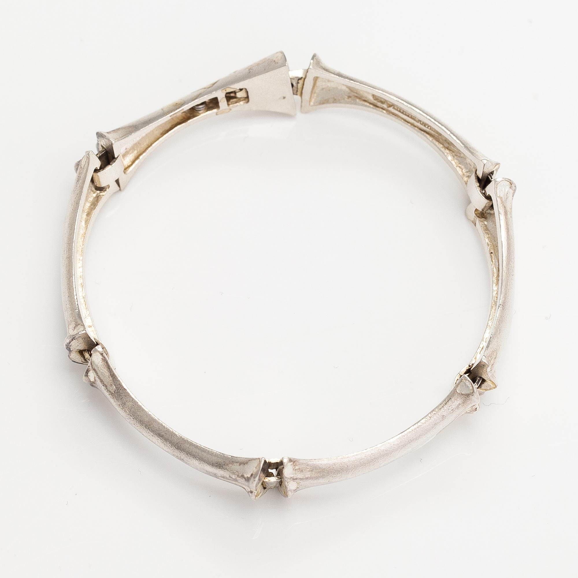 Björn Weckström, A sterling silver bracelet. Lapponia 1985.