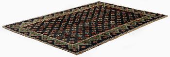 A Knotted pile (rya), c. 200 x 140 cm, Finland, dated 1849.