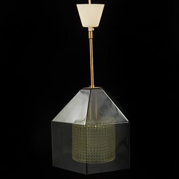 CARL FAGERLUND, taklampa, glas, Orrefors, 1900-talets andra hälft.