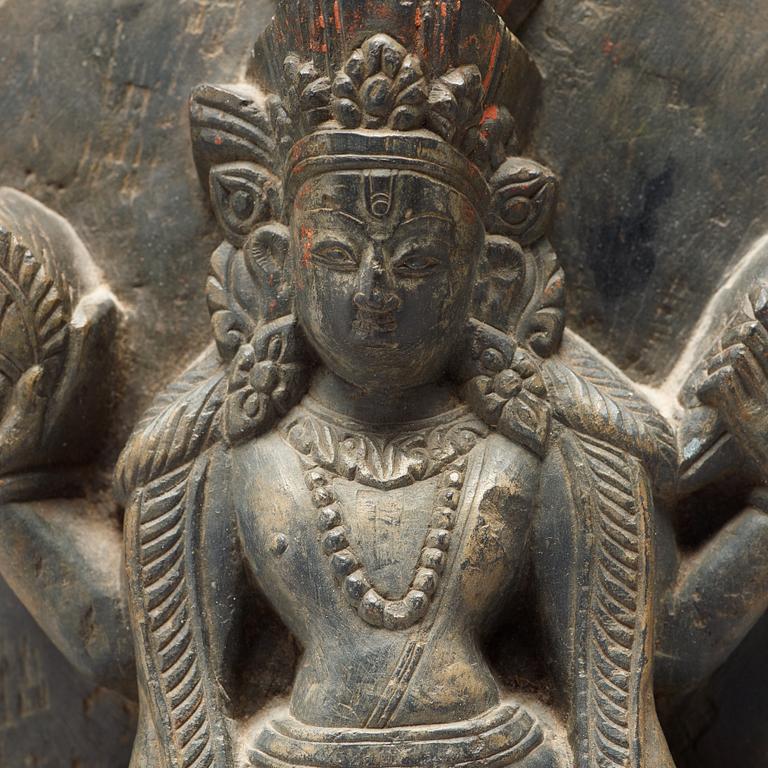 STELE, sten. Nepal, 1600/1700-tal.