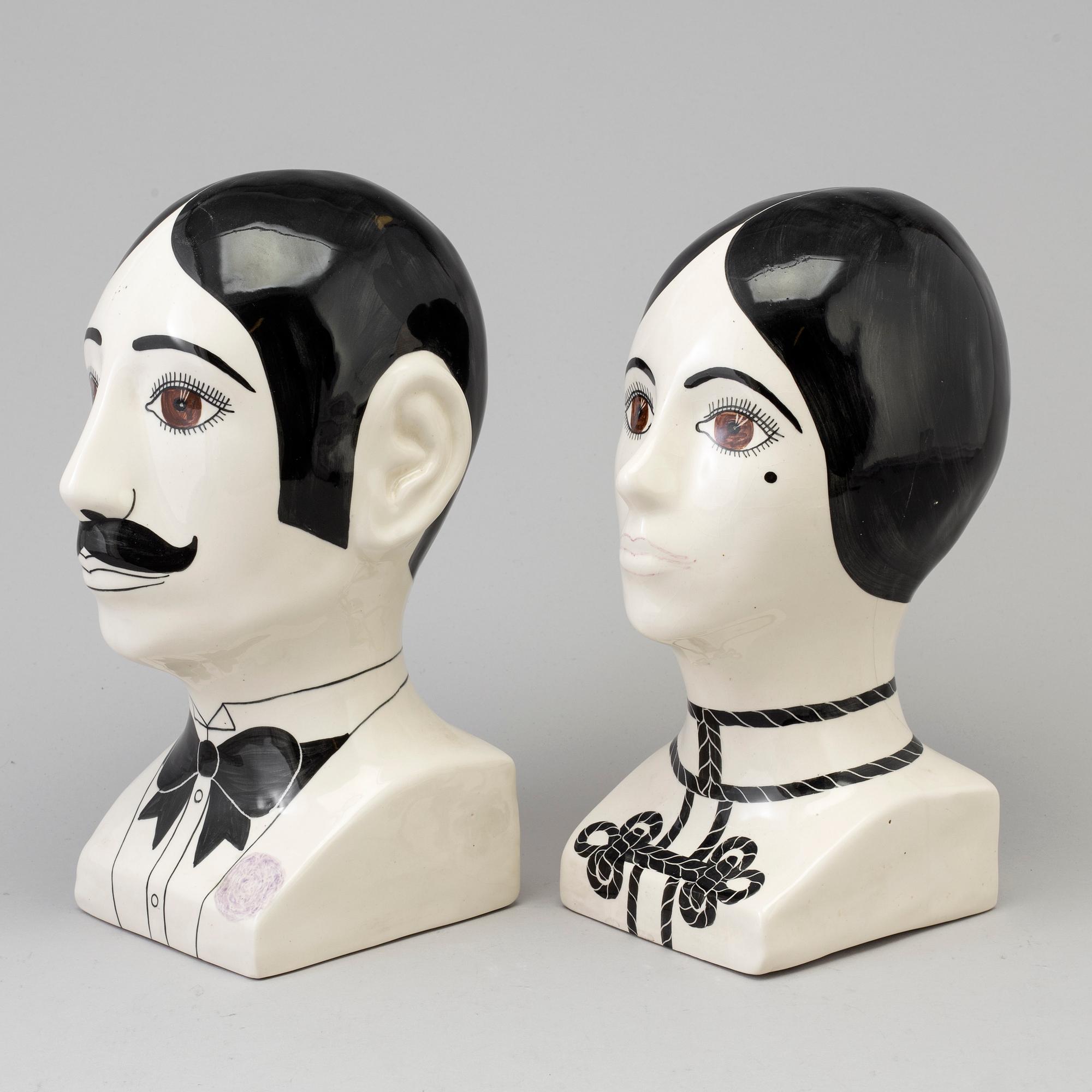 Two T Davidson and A Smith porcelain figurines, signed, second half of the 20th century.