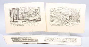 PARTI BÖCKER SAMT GRAFIK, ca 18 delar, 1700-1900-tal.