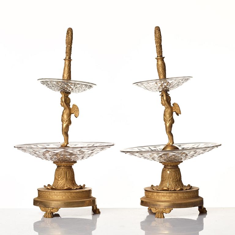 BORDSUPPSATSER, ett par, i Pierre Philippe Thomires art, Paris, 1800-talets början, Empire.