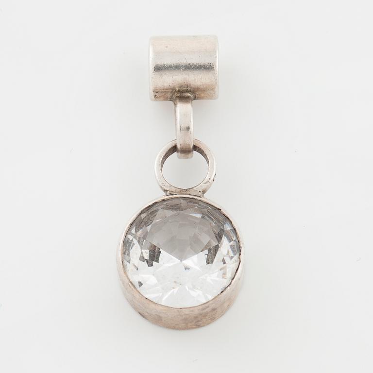 CECILIA JOHANSSON, Göteborg, 1977, a faceted rock crystal pendant.