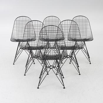 Charles & Ray Eames, stolar, 6 st, "Wire Chair DKR",