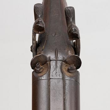 Percussion gunn, double-barrelled, second half of the 19th century.