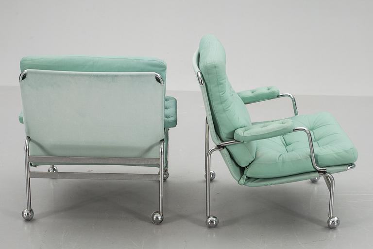 FÅTÖLJER, ett par, "Karin", Bruno Mathsson för Dux.