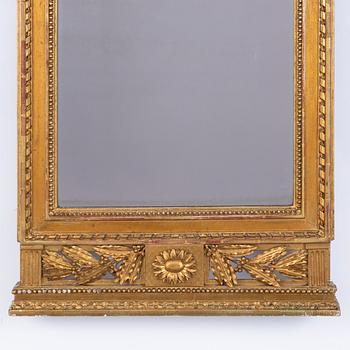 A late Gustavian mirror, circa 1800.