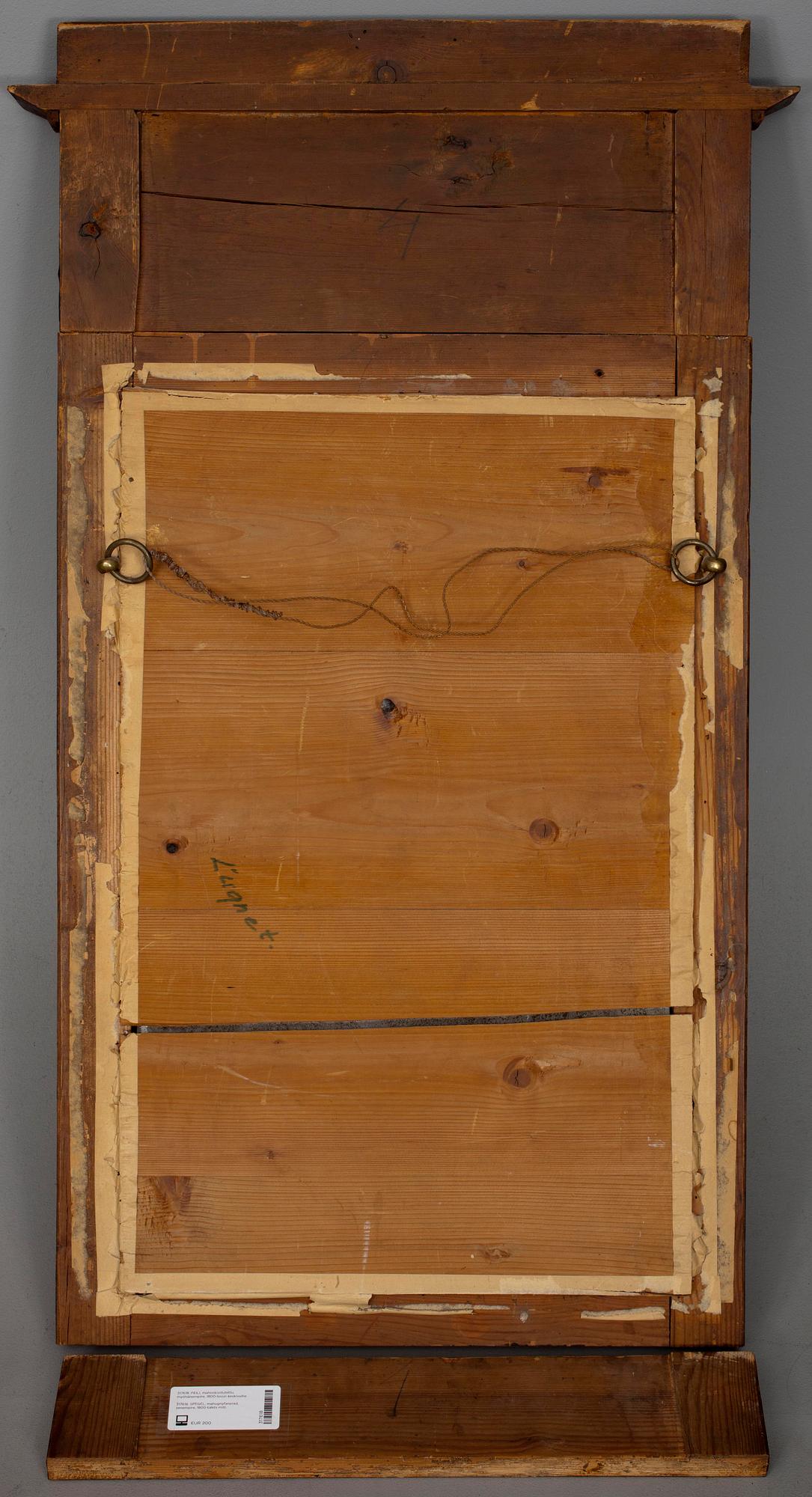 SPEGEL, mahognyfanerad, senempire, 1800-talets mitt.