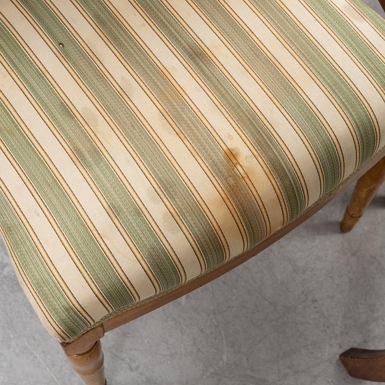 Chairs, 10 + 2 pcs, Empire. 19th century.