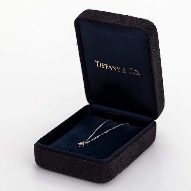 Tiffany & Co, kaulakoru, platinaa, briljanttihiottu timantti n. 0.11 ct.