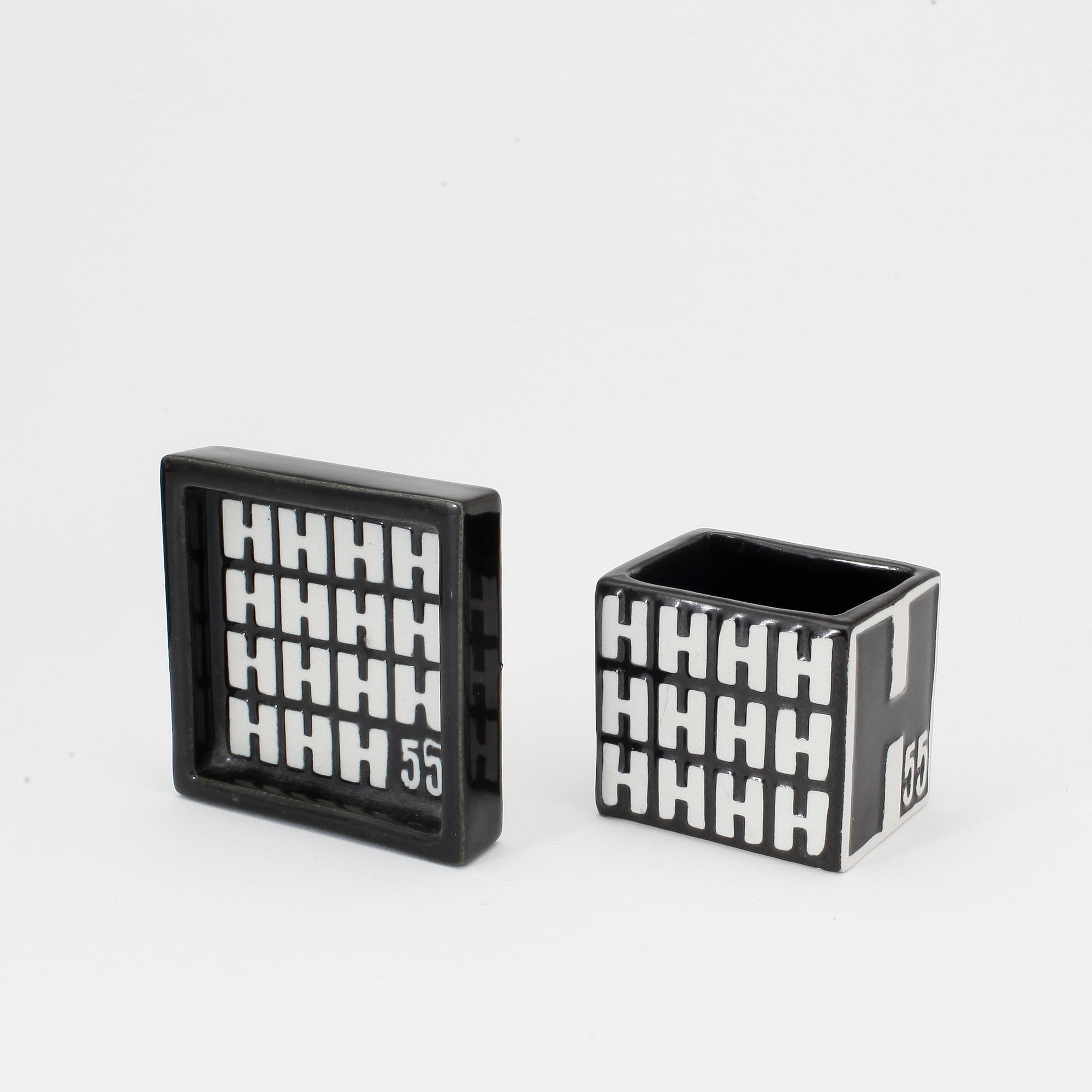 PARTI STENGODS, 4 delar, "Domino", Stig Lindberg, Gustavsberg.
