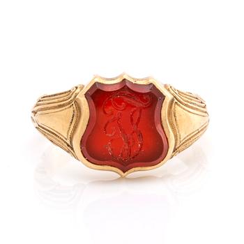 A Finish signet carnelian ring, 1899.