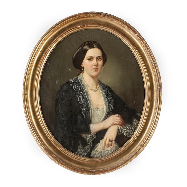 OKÄND KONSTNÄR, olja på duk, ej signerad, 1800-tal.