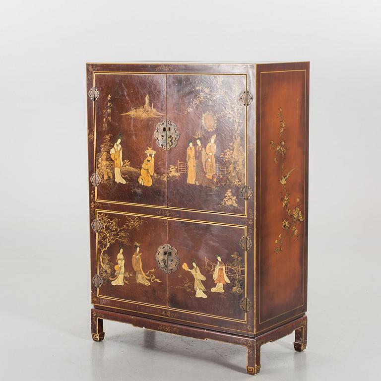 A Chinese style cabinet, later part of the 20th cwentury.