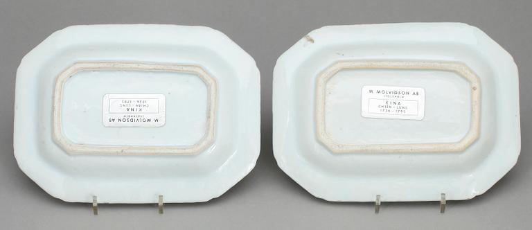 FAT, ett par, porslin, Kina, Qianlong, 1736-95.