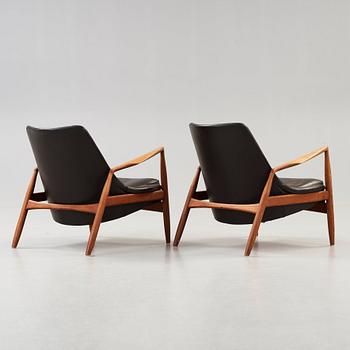 Ib Kofod-Larsen, fåtöljer, ett par "Sälen", Olof Persson Möbler, Jönköping 1950-60-tal.
