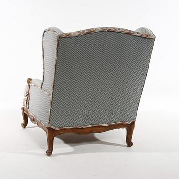 ÖRONLAPPSFÅTÖLJ, rokokostil, 1900-tal.