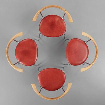 Hans J. Wegner, stolar, 4 st "JH 701", Johannes Hansen, Danmark.