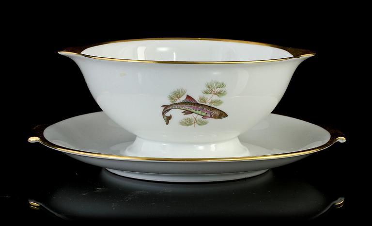 FISKSERVIS, 14 delar, porslin, Rosenthal, 1900-tal.