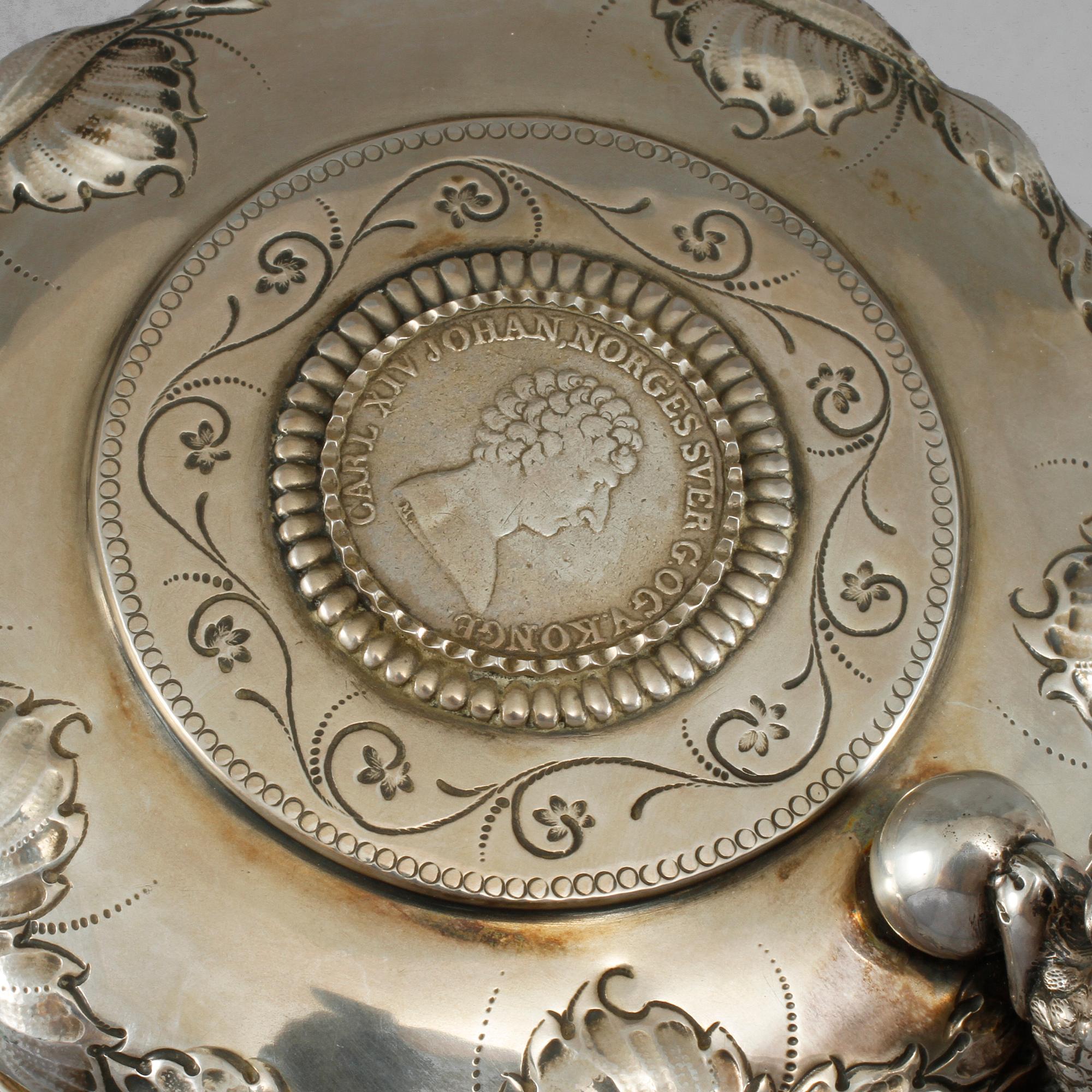 STOP, silver, barockstil, 1946. Vikt 620 gram.