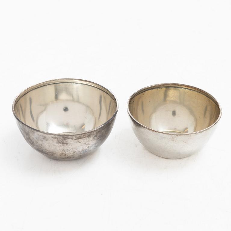 Two silver bowls, Sweden, 20th century.