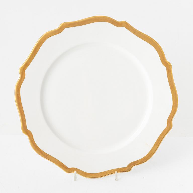 Karin Björquist, kuverttallrikar, 5 st, benporslin, "Nobel", Rörstrand.