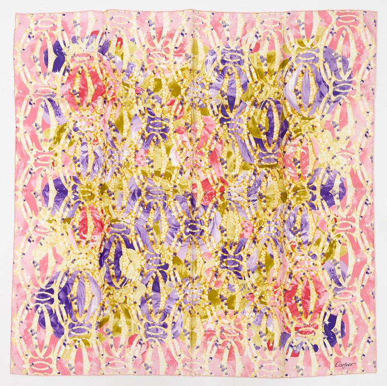 Cartier, a silk scarf.