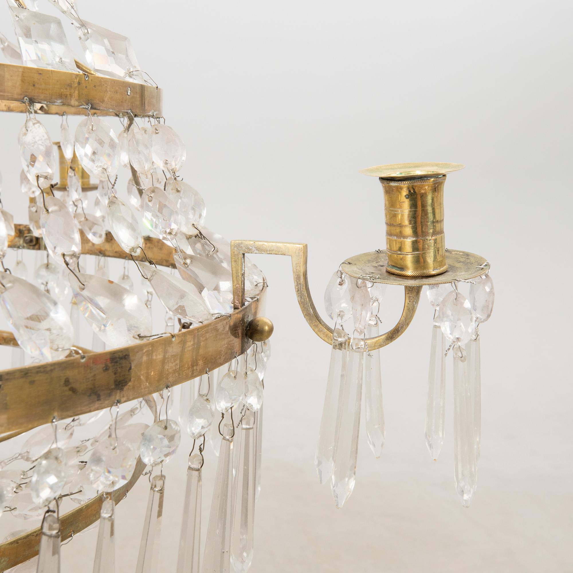 Chandelier, late Gustavian, early 19th century.