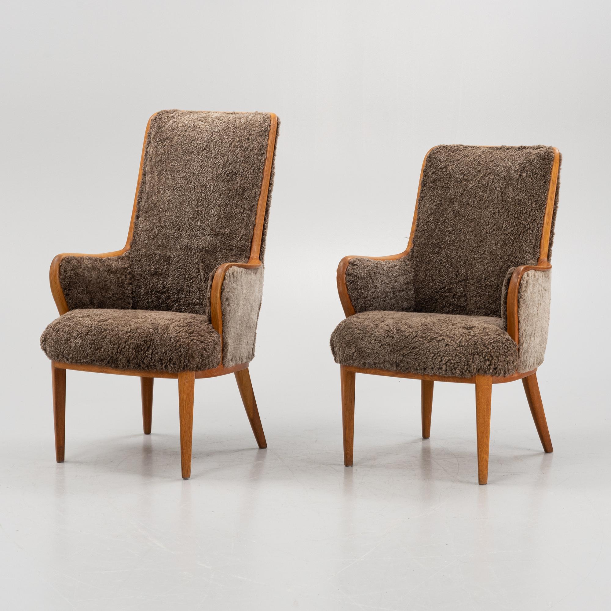 Two easy chairs, 1950's/60's.