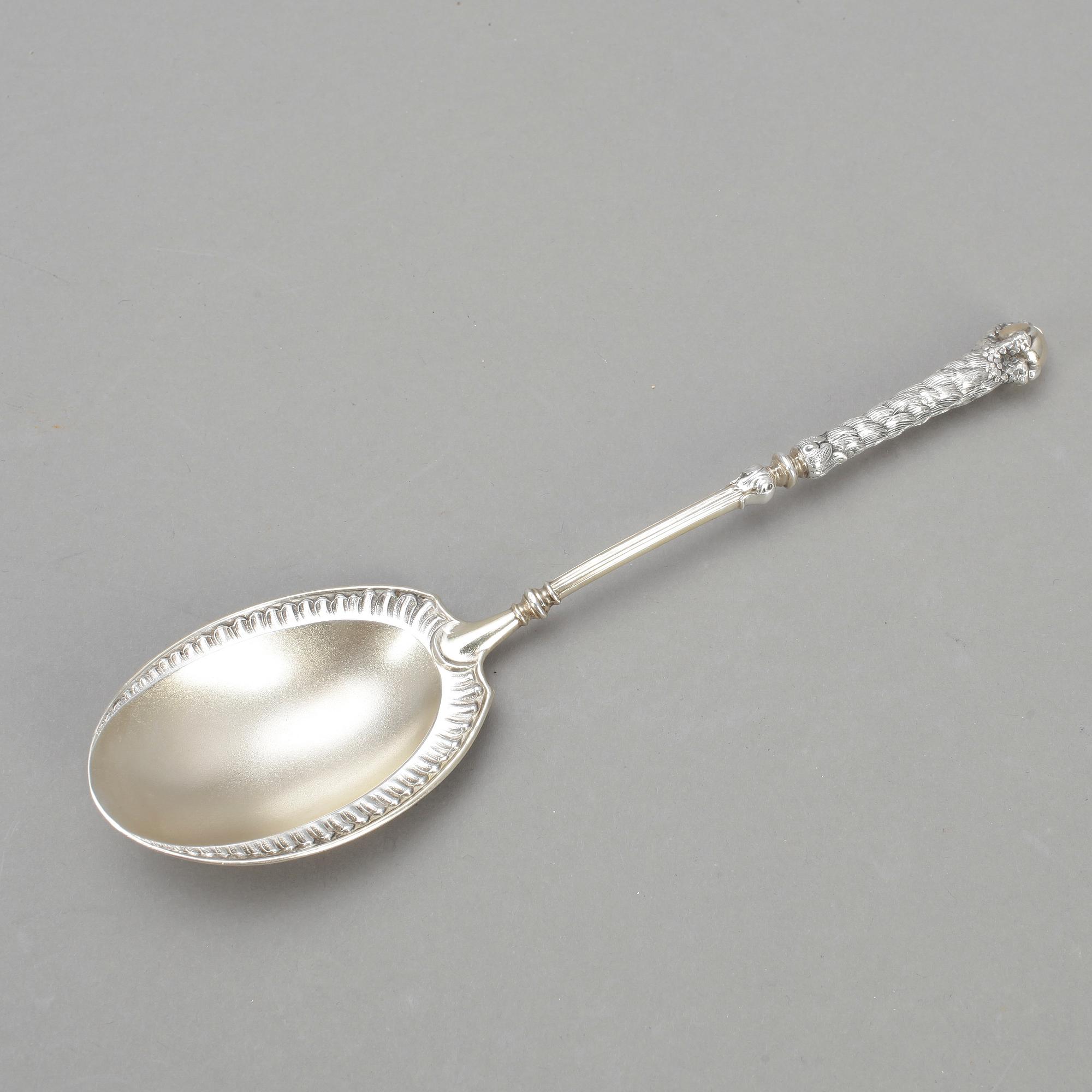 BRÄNNVINSSKED, silver, Stockholm, 1893, vikt ca 40 g.