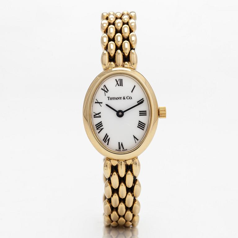 Tiffany & Co., wristwatch, 14K gold, 19 x 24 mm.